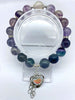 Unique Design Fluorite Semi Precious Gemstones 10mm 8mm Round Beads Crystal Stretch Bracelets 7.5 Inch Unisex